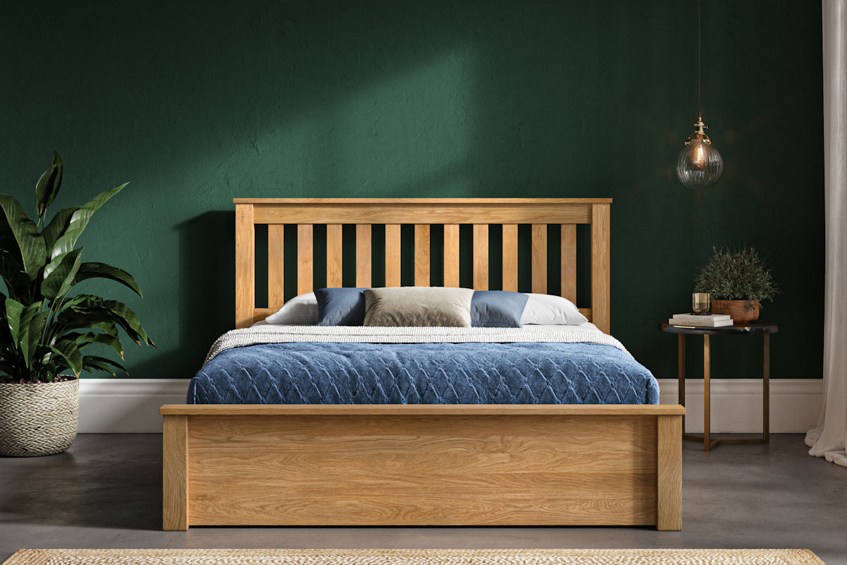 Morocco Solid Oak Ottoman Bed