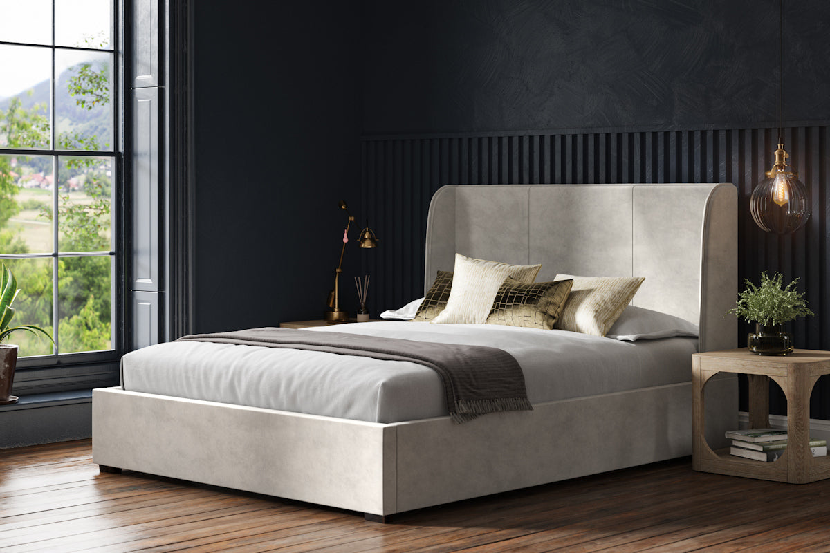 Orion Velvet Ottoman Bed