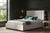 Brighton Velvet Fabric Ottoman Bed