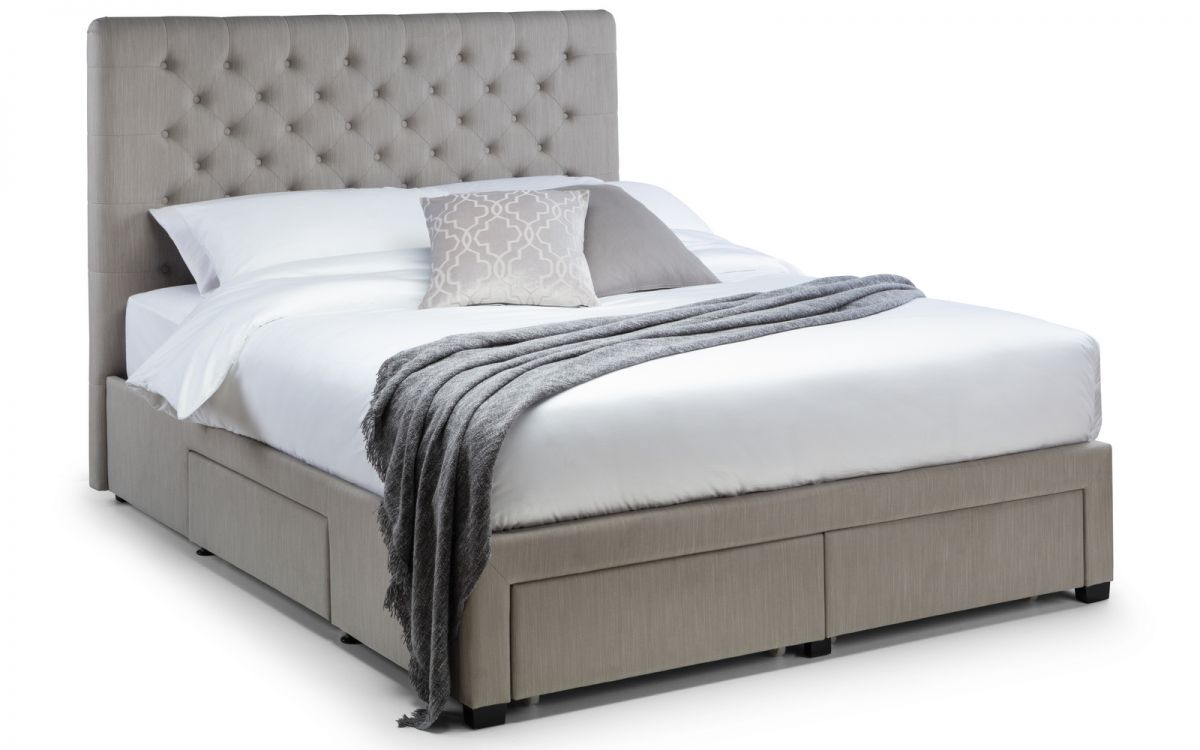Winsome Deep Buttoned 4 Drawer Bed