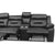 Black Leather Recliner Corner Sofa