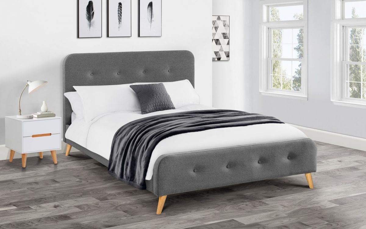 Amara Curved Retro Fabric Bed