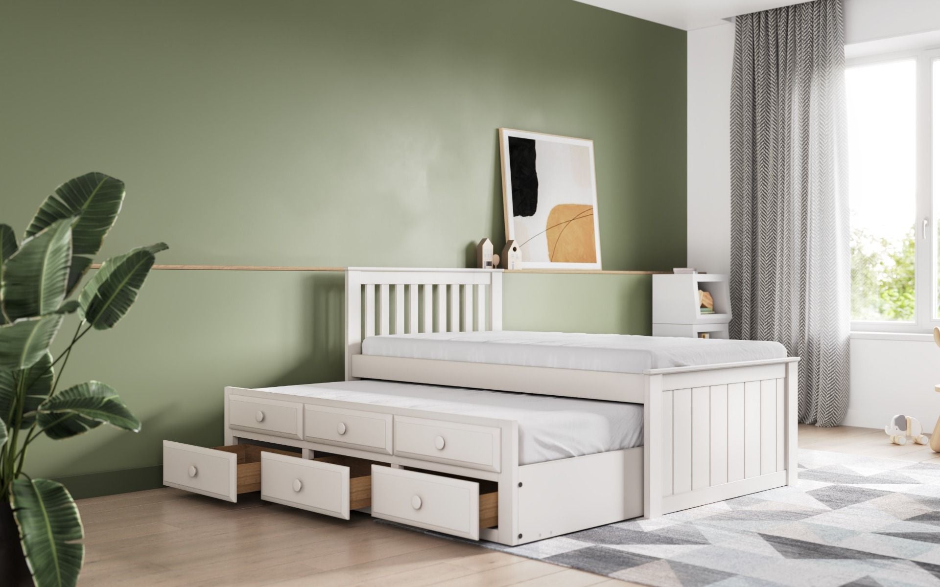 Monarch Wooden Guest Bed