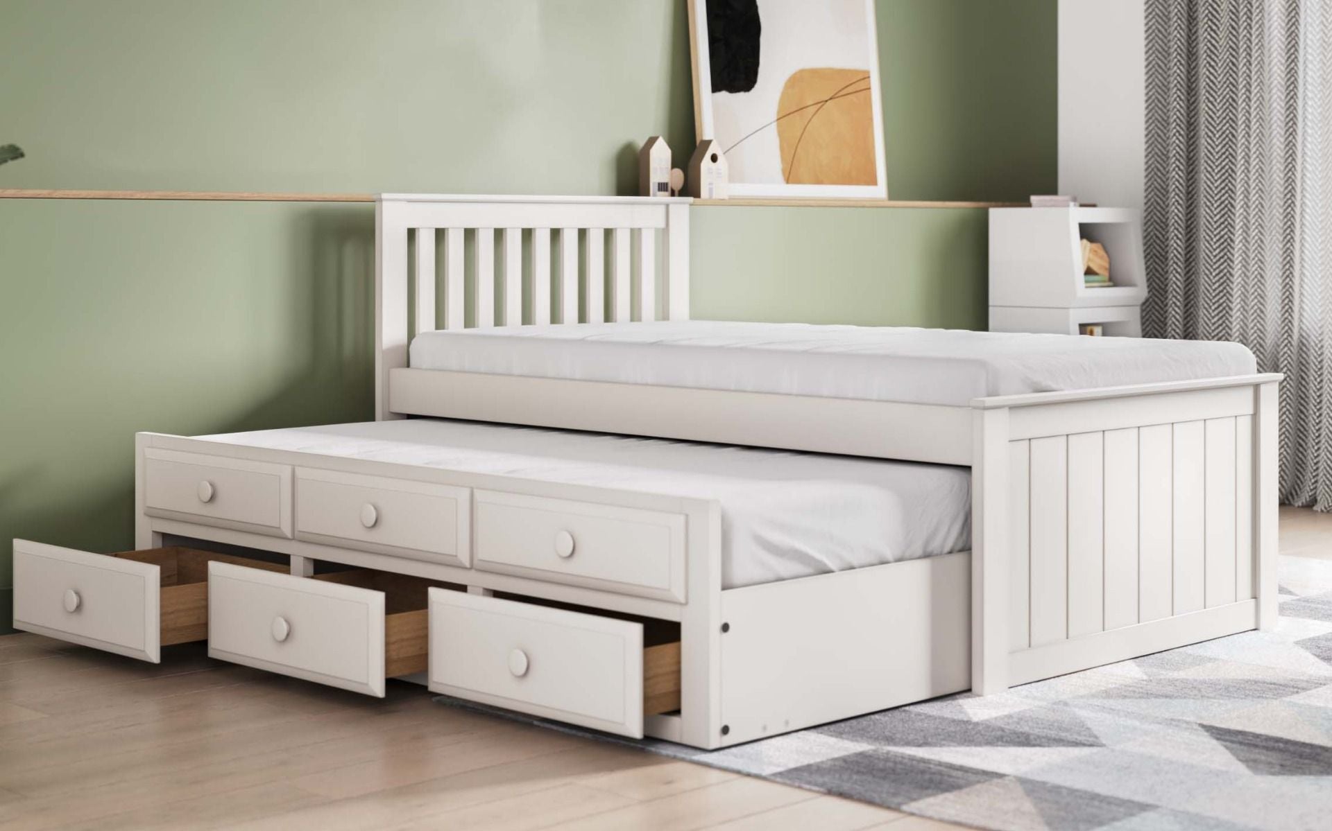 Monarch Wooden Guest Bed