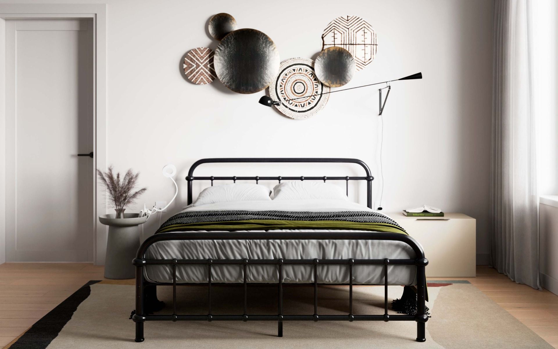 Crestwood Black Metal Bed Frame