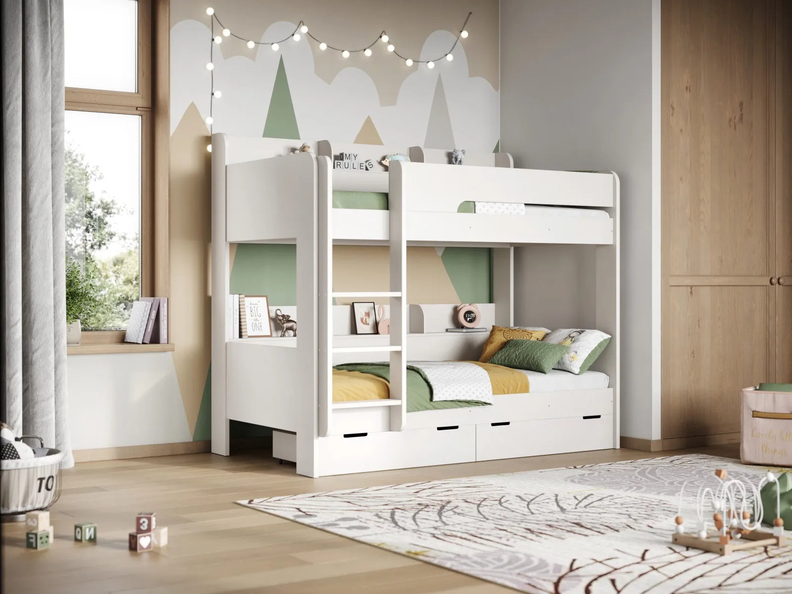 🟤 Oak Kids Beds