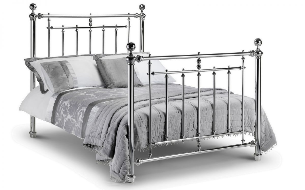 Evelyn Chrome Metal Bed