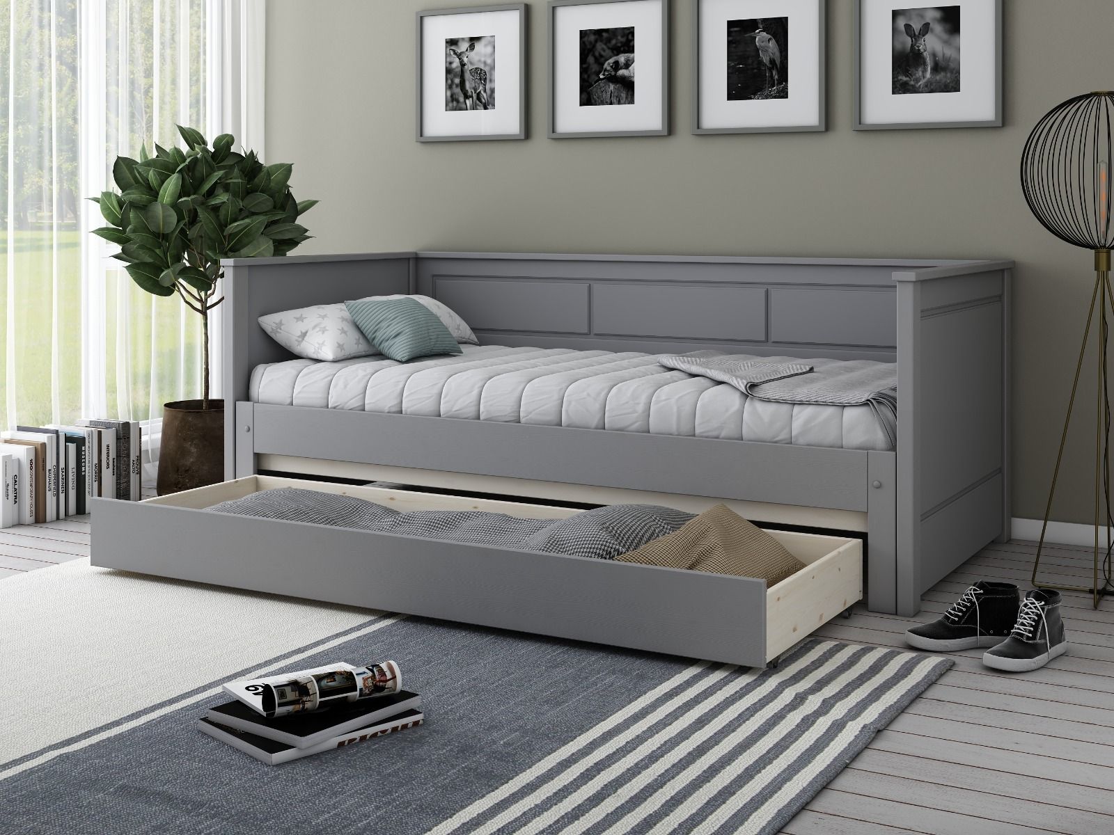 Elara Wooden Guest Bed