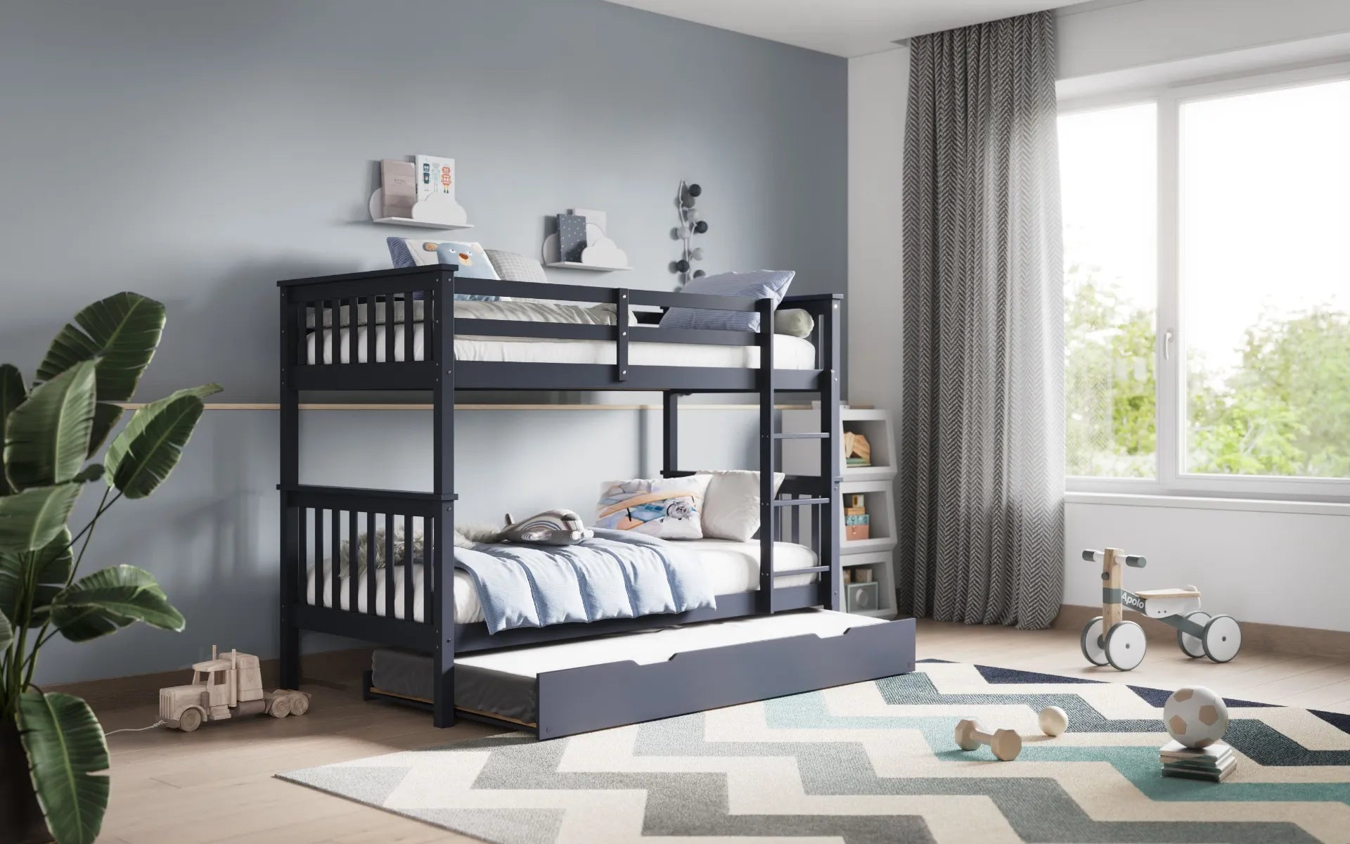 Zenith Trundle Bunk Bed