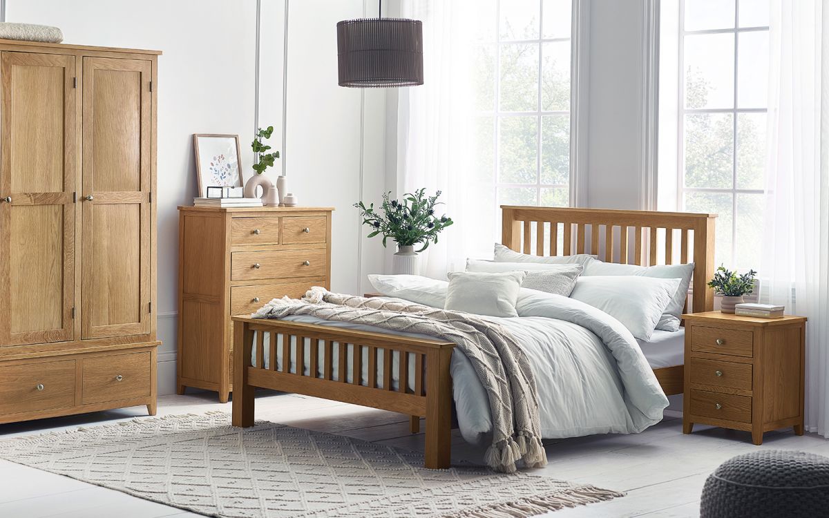 Mason Wooden High Footend Bed