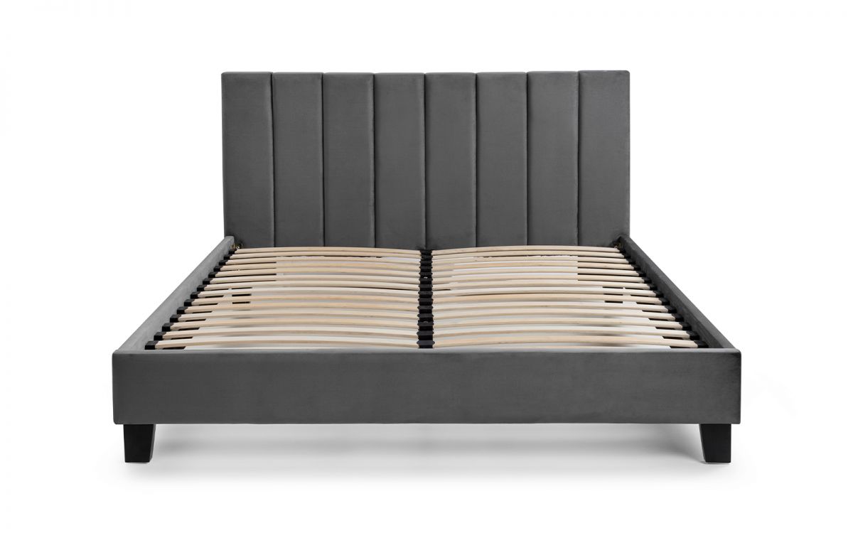 Rollie Grey Velvet Bed Frame