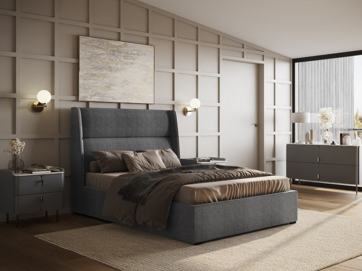 Grey Fabric Ottoman Radiance Bed