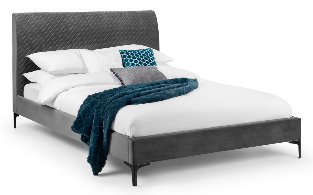 Sullivan Diamond Quilted Velvet Bed