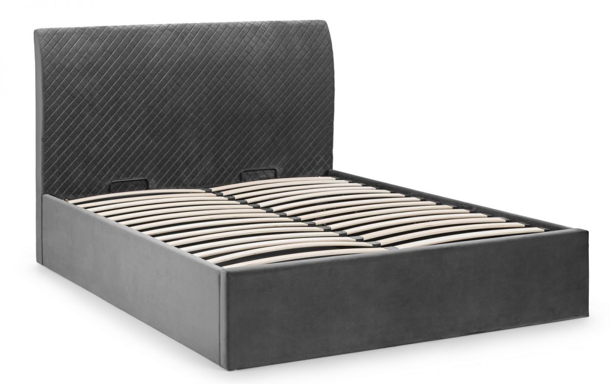 Sullivan Diamond Quilted Velvet Ottoman Bed