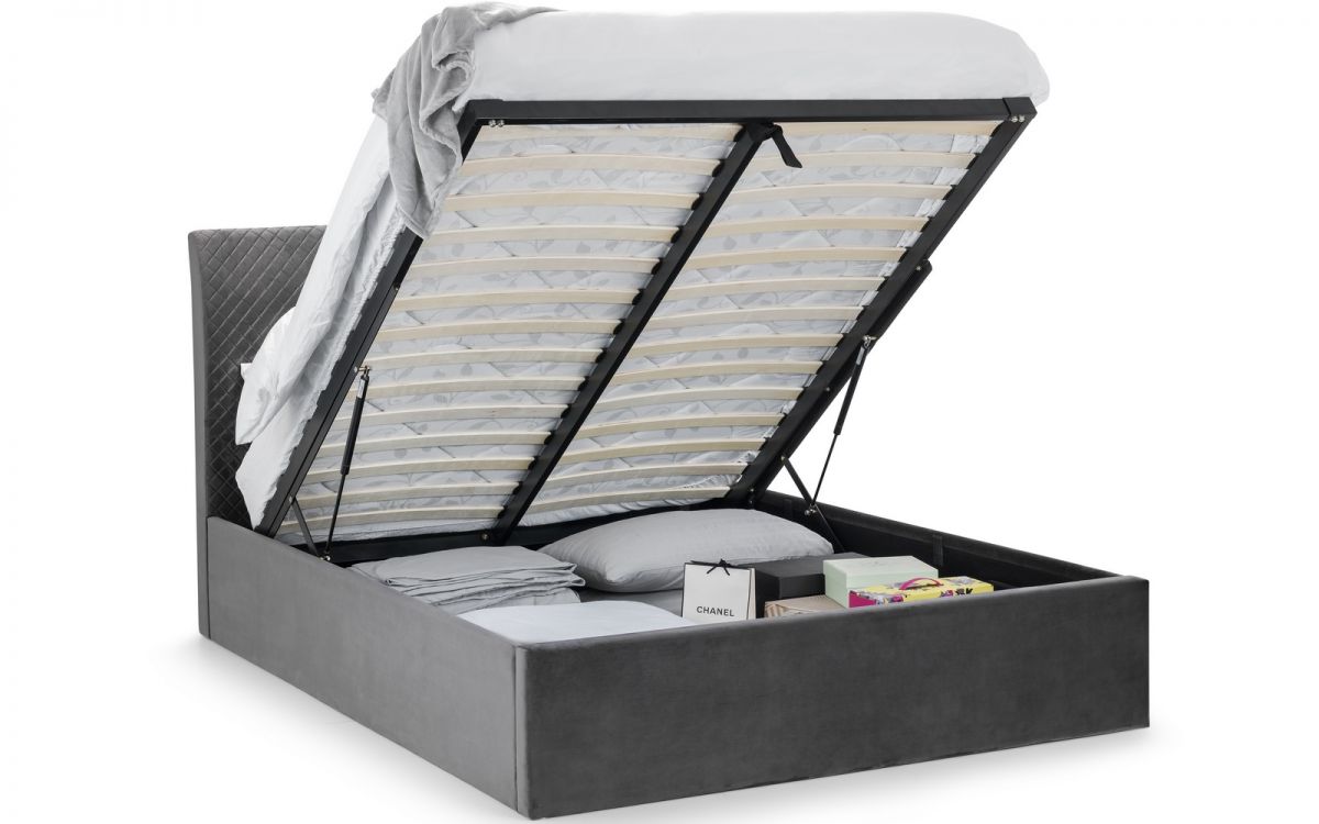 Sullivan Diamond Quilted Velvet Ottoman Bed