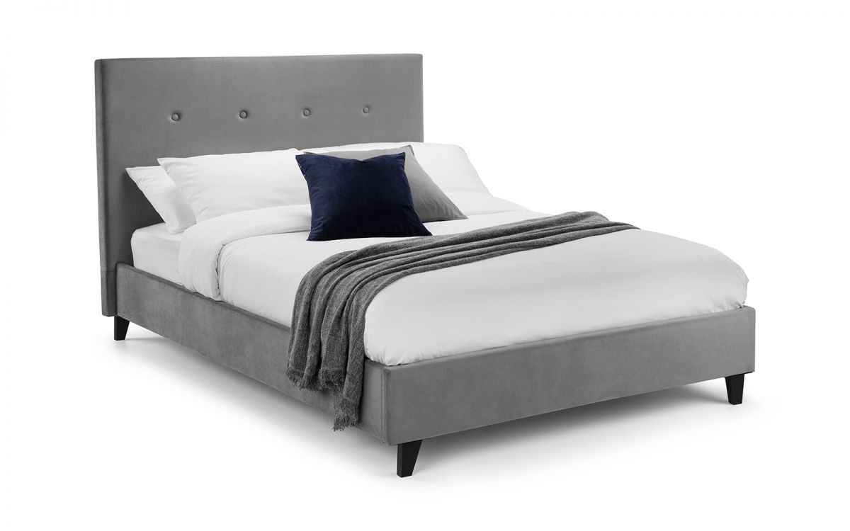 Siena Grey Velvet Bed