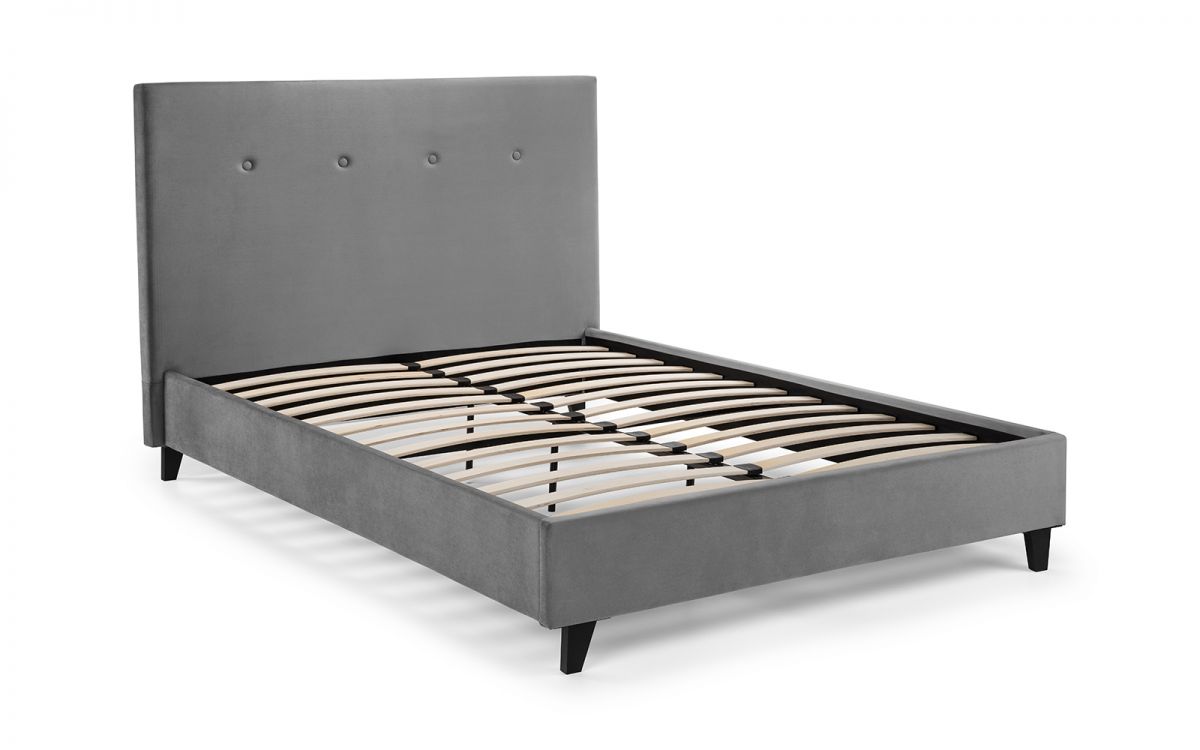 Siena Grey Velvet Bed