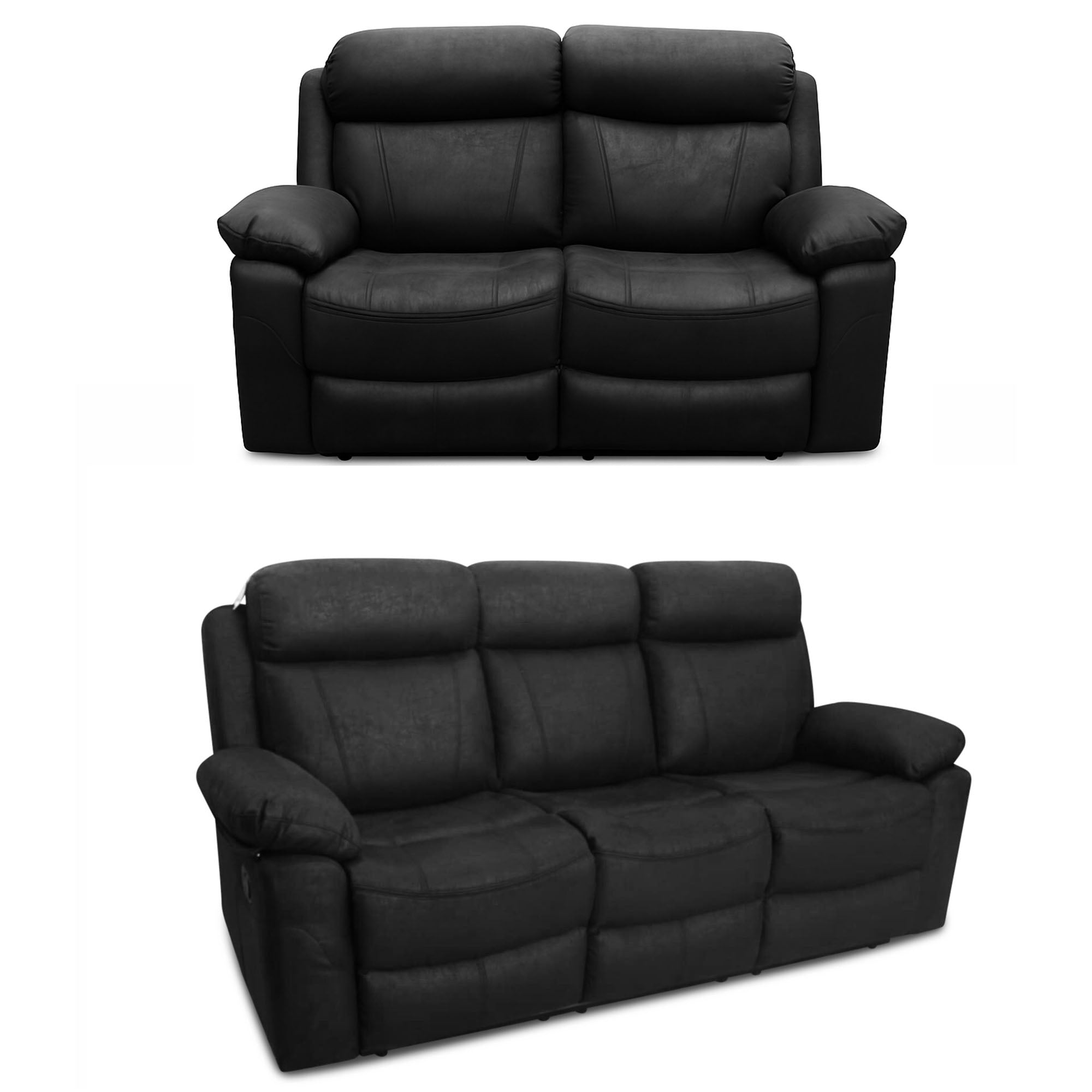 Recliner Sofa Suede Leather fabric