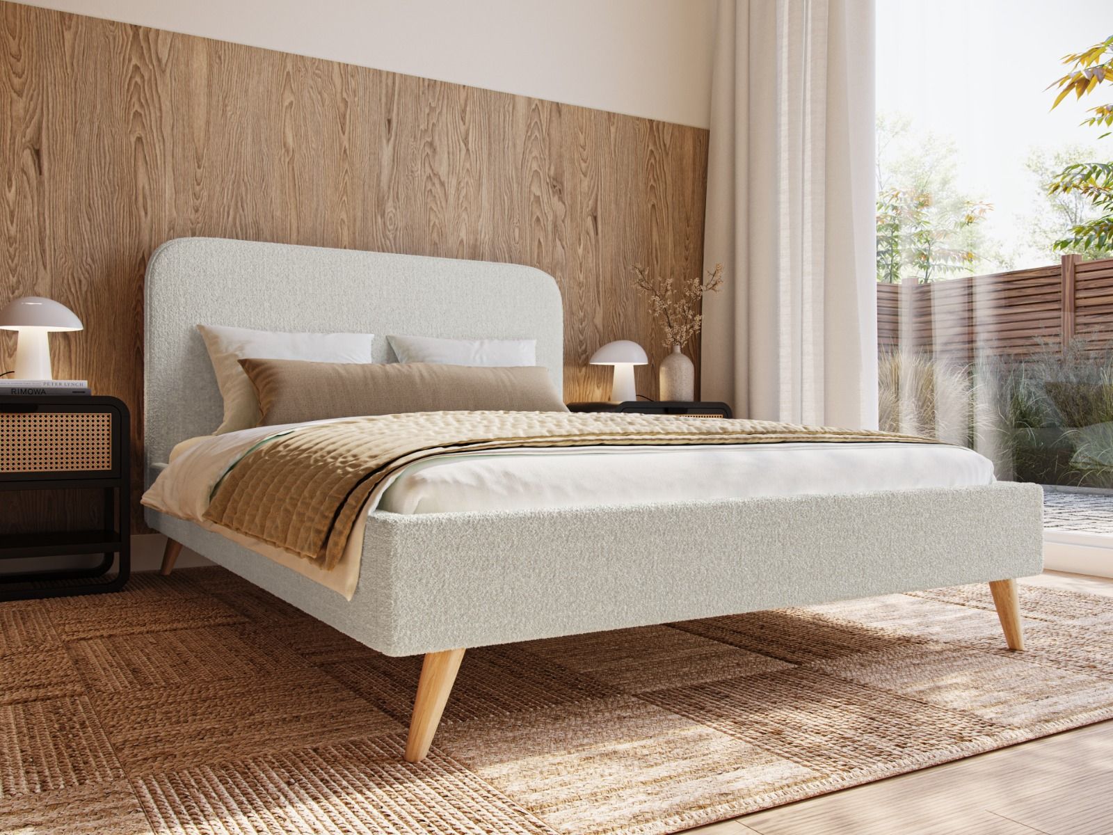 Twilight Boucle Fabric Bed