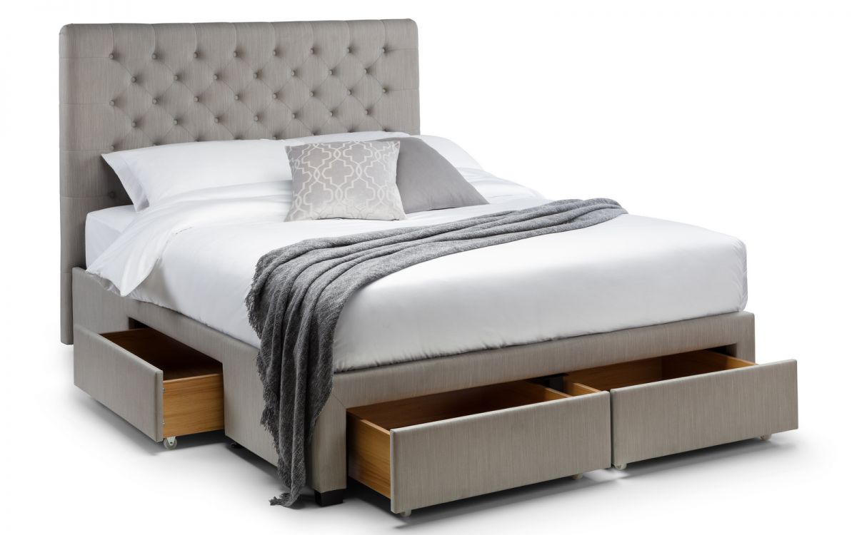 Winsome Deep Buttoned 4 Drawer Bed